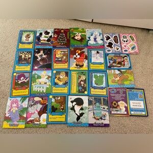 22 Webkinz Vintage Trading Cards & 2 sticker packs